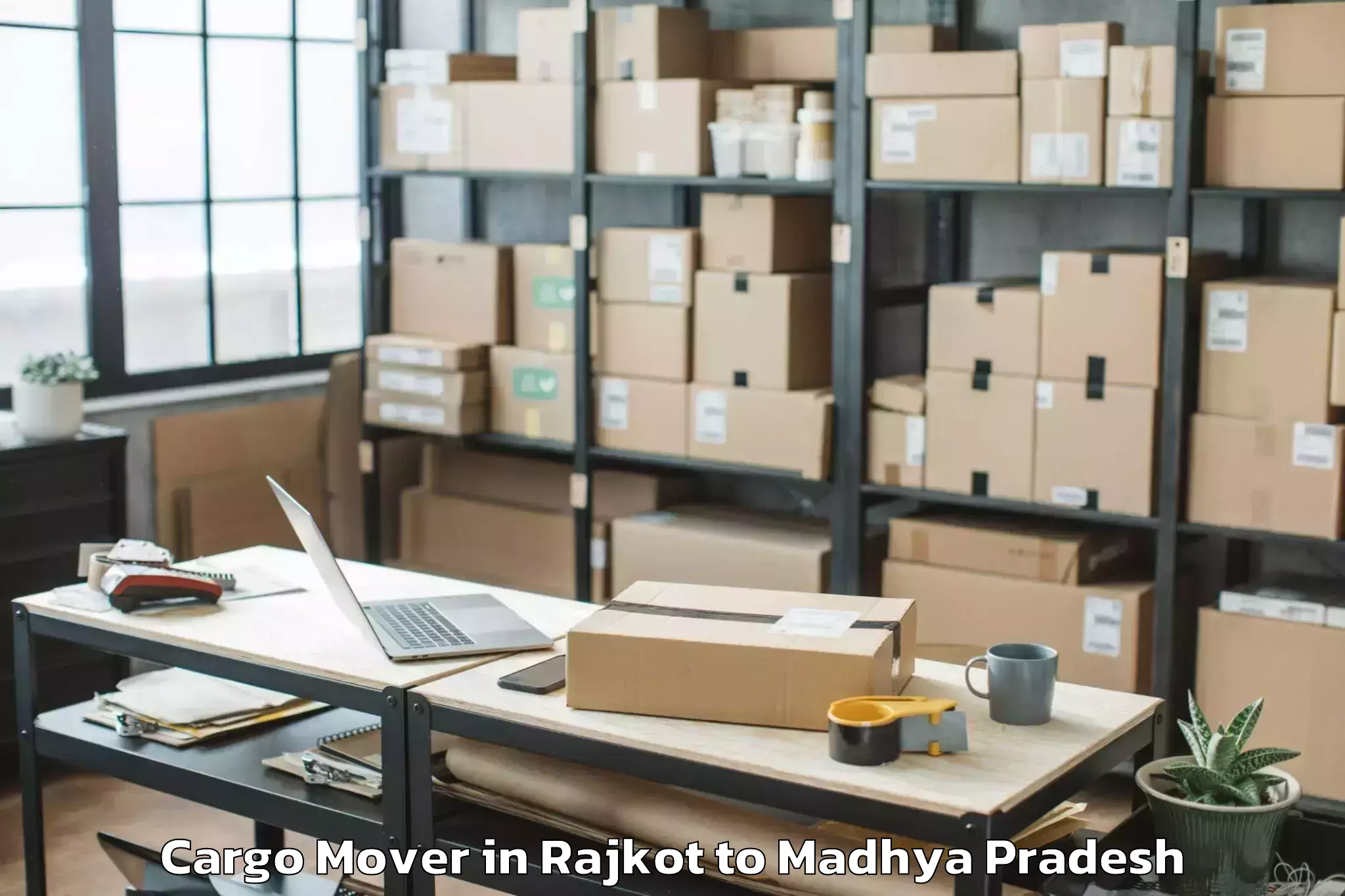 Trusted Rajkot to Guna Airport Gux Cargo Mover